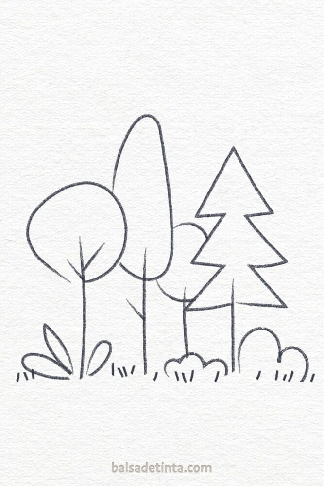 Dibujos para dibujar - bosque