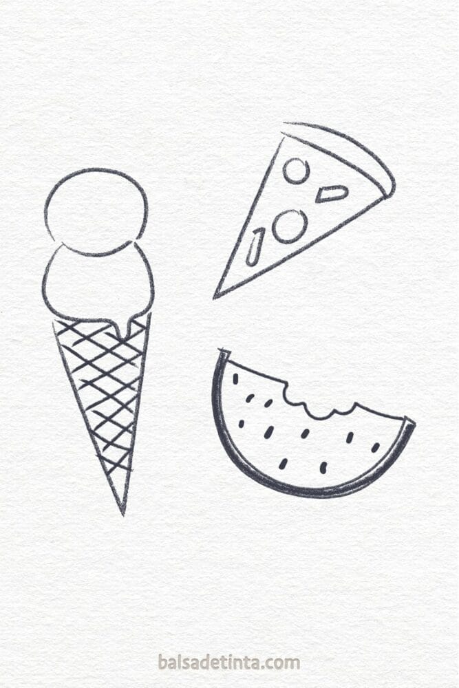 Dibujos para dibujar - comida