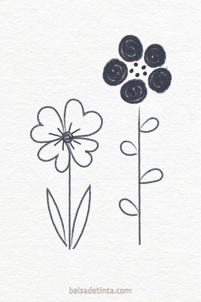 Dibujos para dibujar - más flores