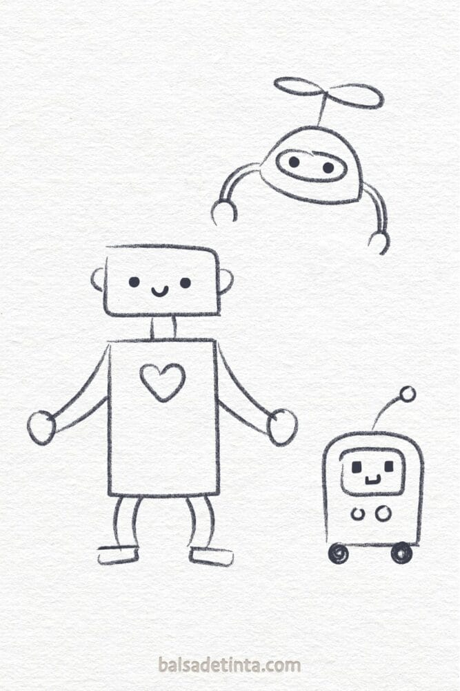 Dibujos para dibujar - robots