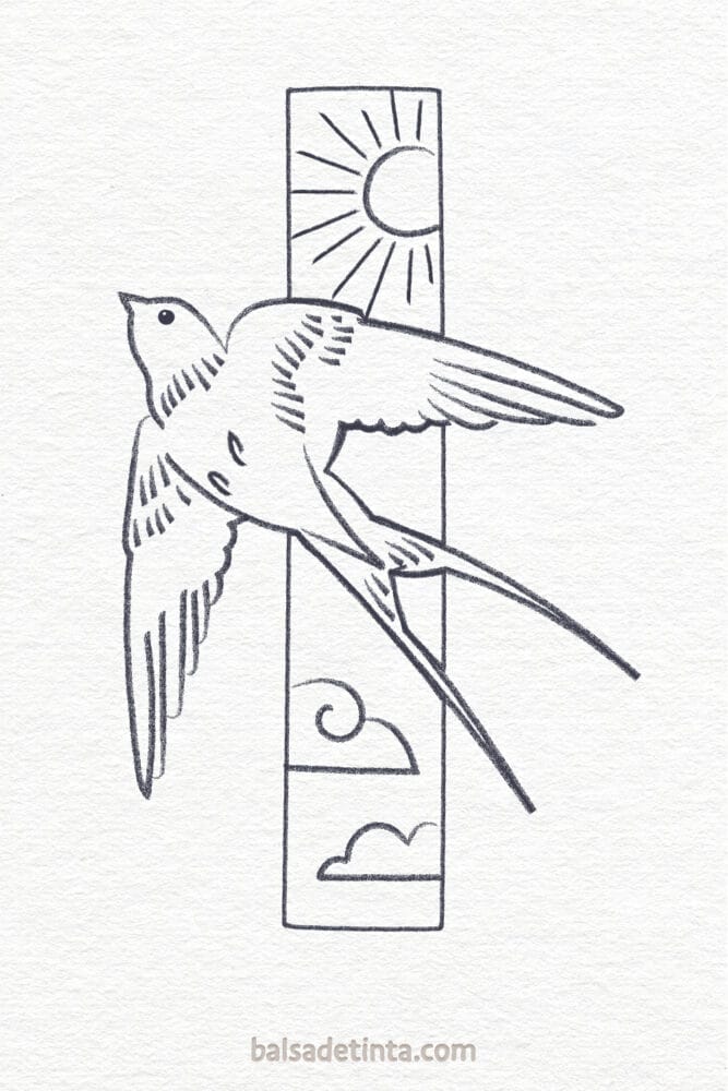Aesthetic drawings to draw - bird