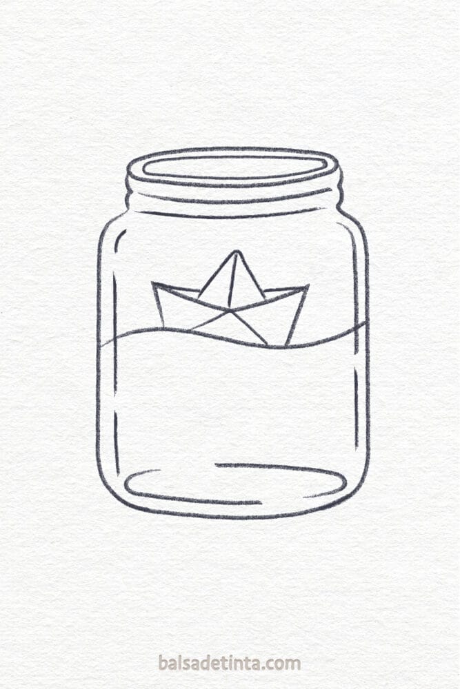 Cute drawings to draw - glass jar