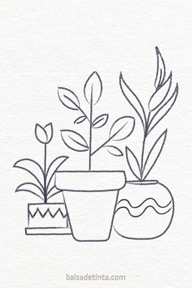 Dibujos bonitos para dibujar - plantas