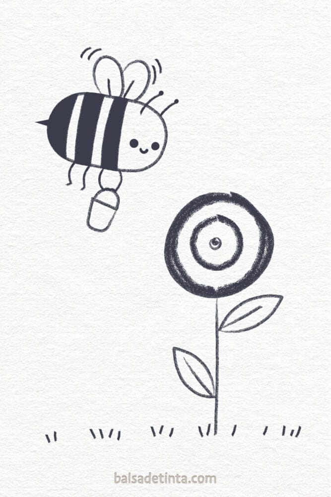 Dibujos kawaii para dibujar - abeja