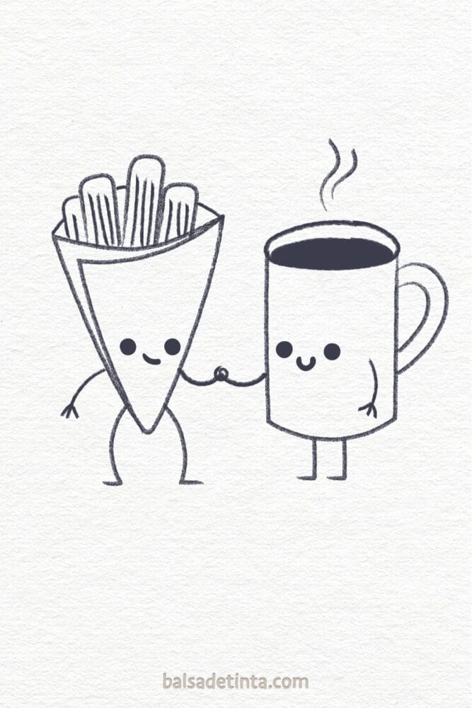 Cute drawings to draw - food always together