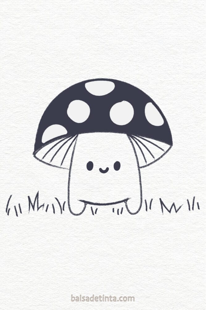 Cute drawings to draw - mushroom
