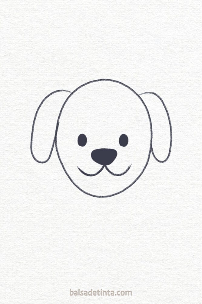 Perros fáciles de dibujar - Cara de perro
