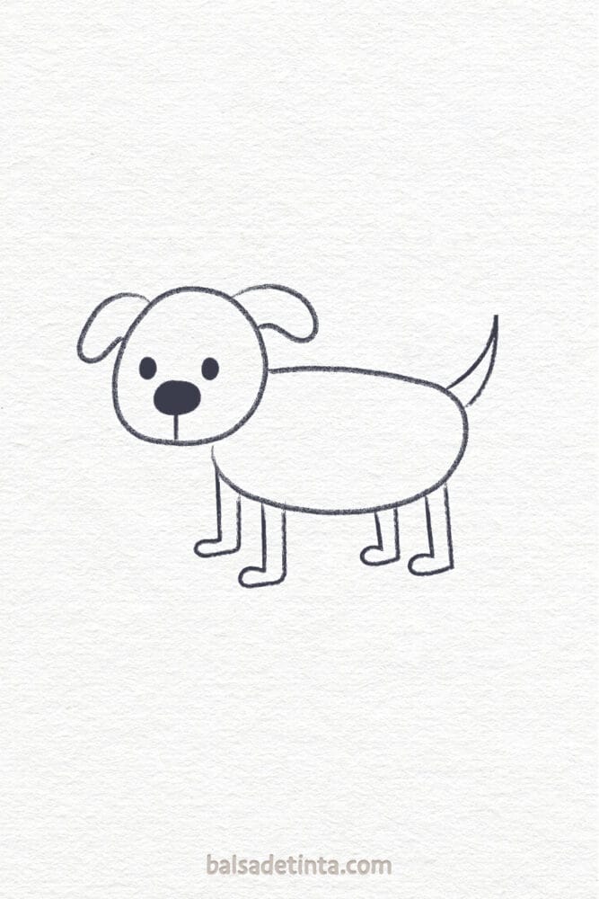 Perros fáciles de dibujar - perro súper fácil