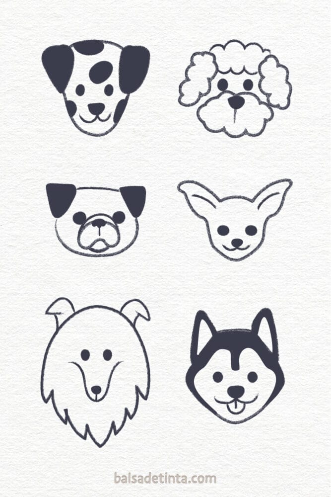 Perros fáciles de dibujar - razas de perros