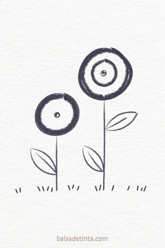 Dibujos de flores - flor sencilla