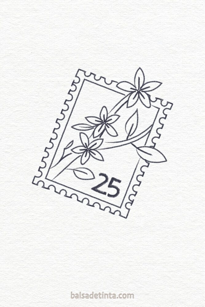 Flower Drawings - Stamp