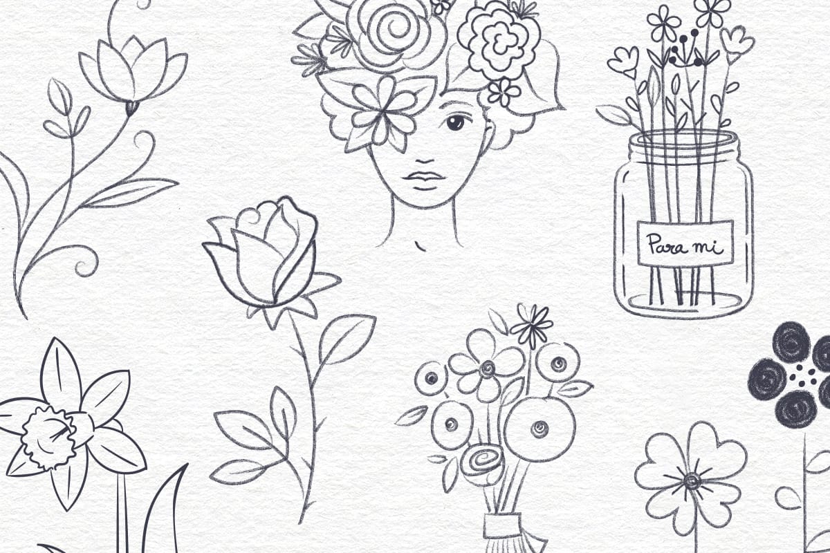 17 ideas de dibujos de flores