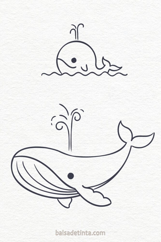 Dibujos de animales - ballena