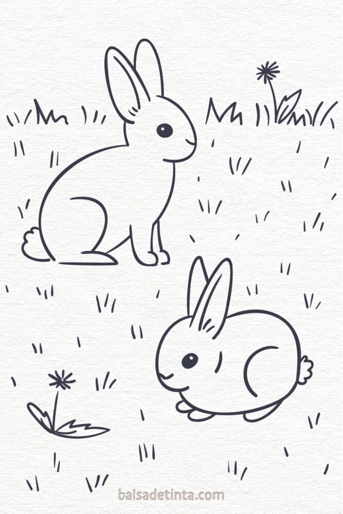 Dibujos de animales - conejo