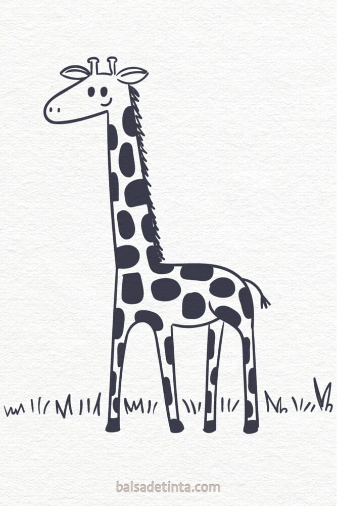Dibujos de animales - jirafa