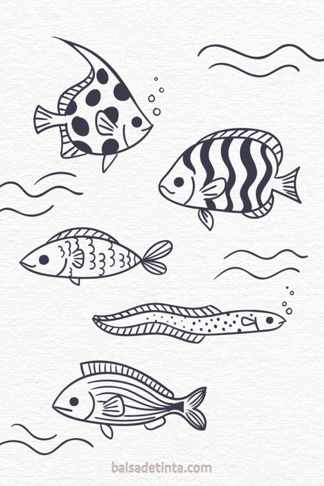 Dibujos de animales - peces