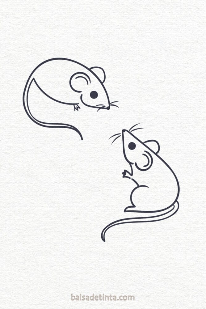 Dibujos de animales - ratones