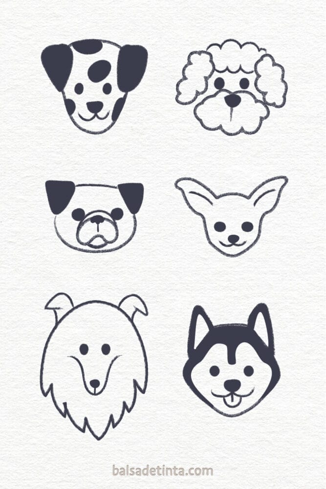 Dibujos de animales - razas de perros