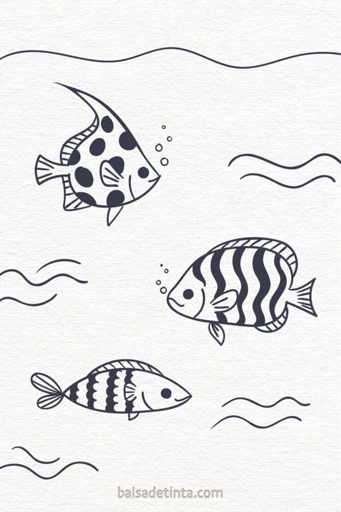Dibujos de verano - peces tropicales
