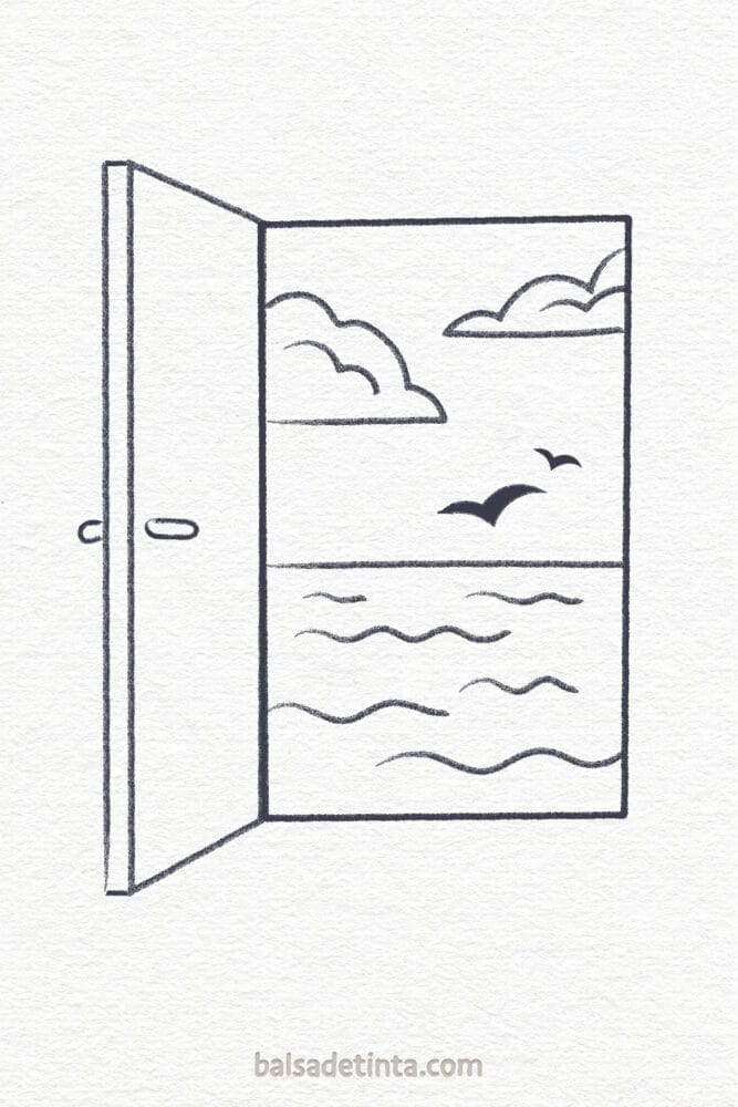 Dibujos de verano - puerta al mar
