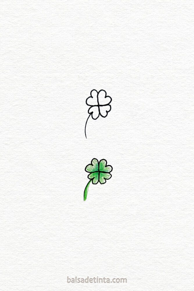 Small drawings - four-leaf clover