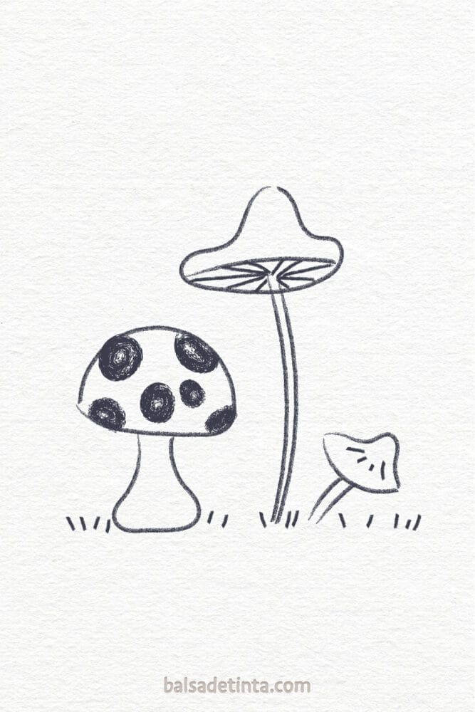 Autumn drawings - mushrooms