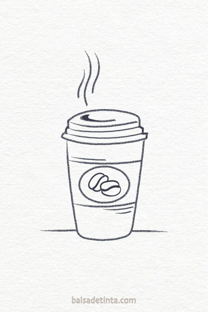 Autumn drawings - takeaway coffee