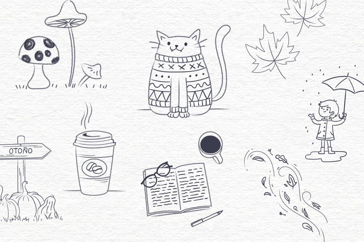 15 cozy autumn drawings