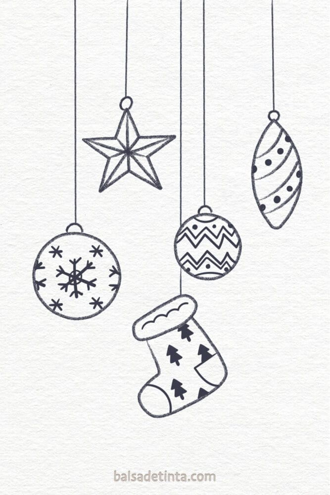 Christmas Drawings - Christmas Ornaments