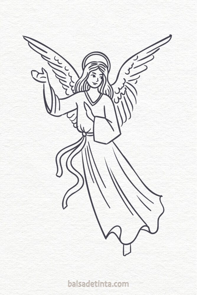 Christmas Drawings - Nativity Angel