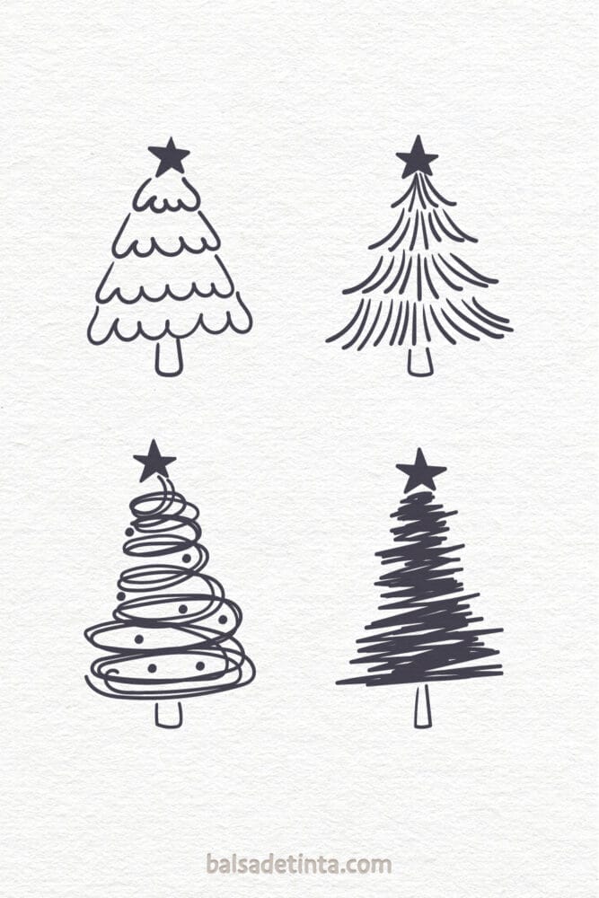 Christmas Drawings - Christmas Trees