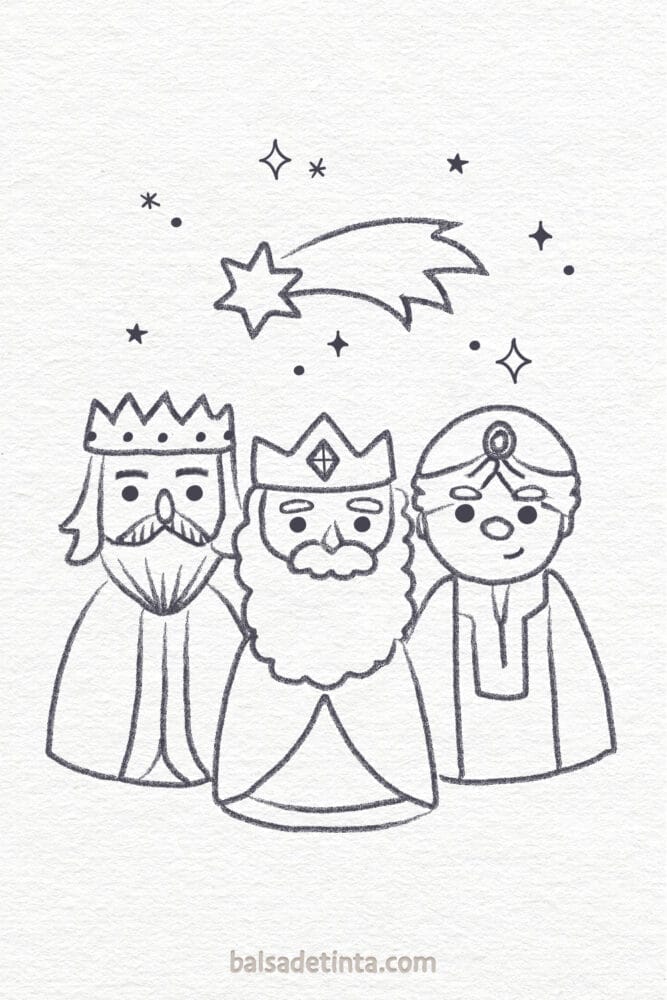 Dibujos de Navidad - Reyes Magos