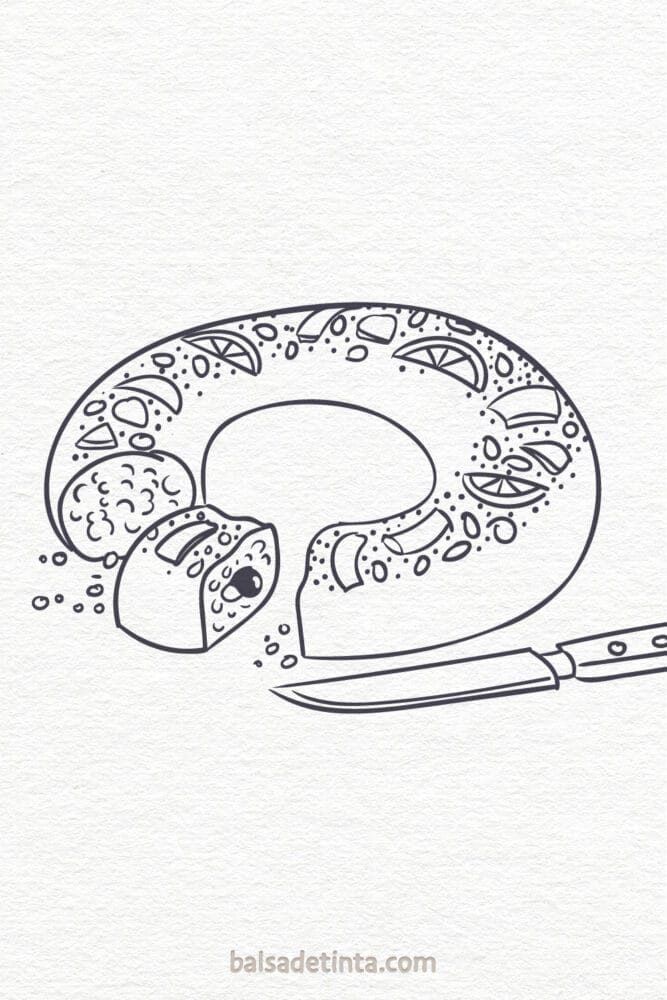 Dibujos de Navidad - Roscón de Reyes