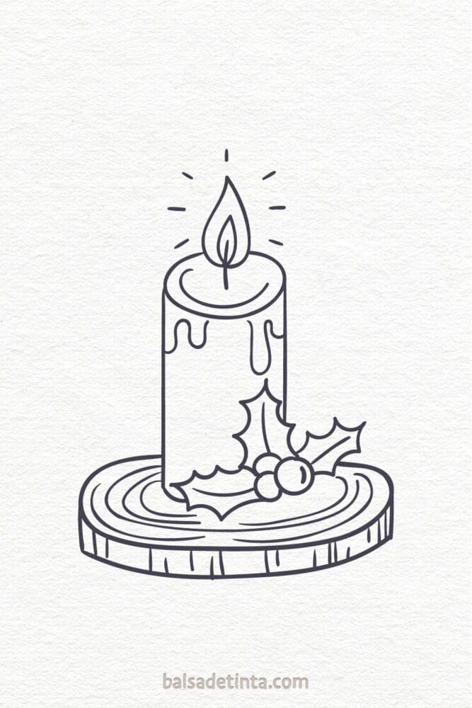 Christmas Drawings - Christmas Candle