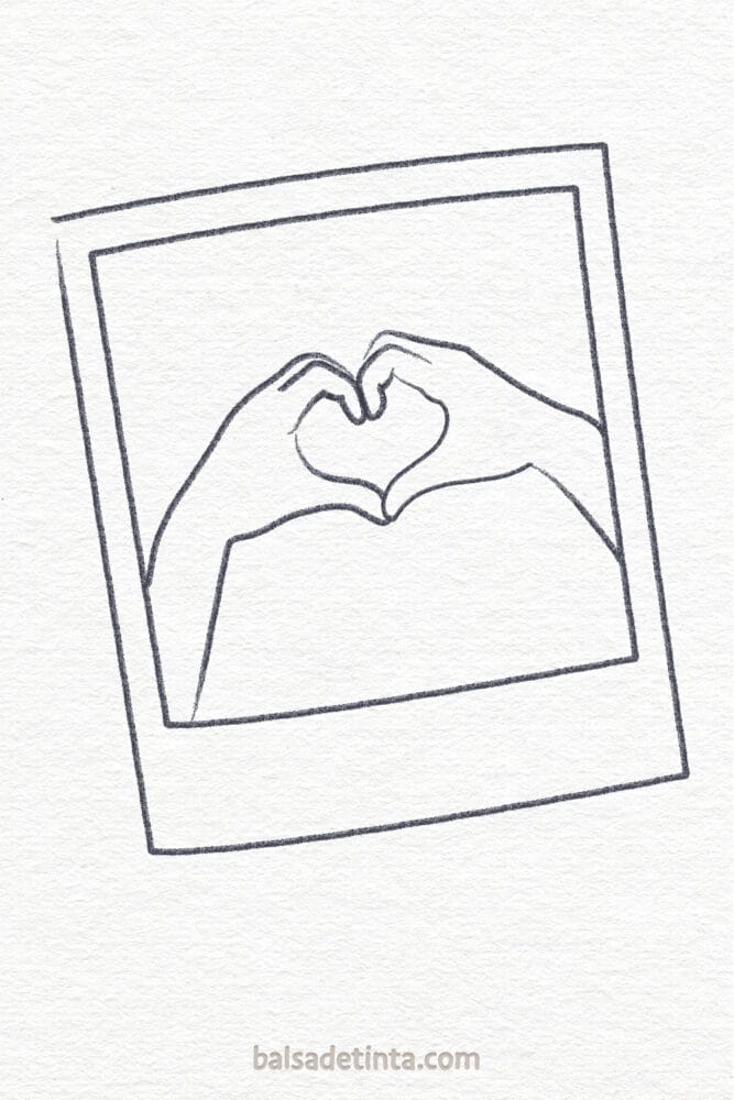 Dibujos de amor - forma de corazón con las manos