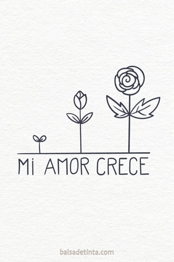 Dibujos de amor - mi amor crece