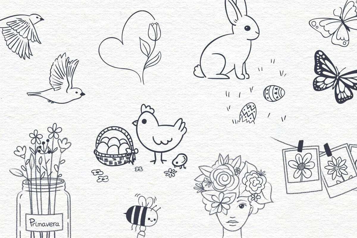 Dibujos de primavera: 21 ideas para dibujar