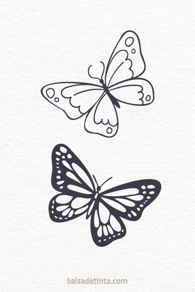 Spring drawing - butterflies