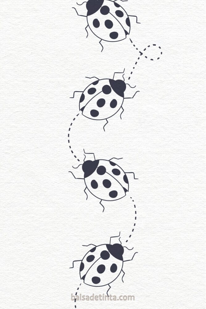 Spring drawing - ladybugs