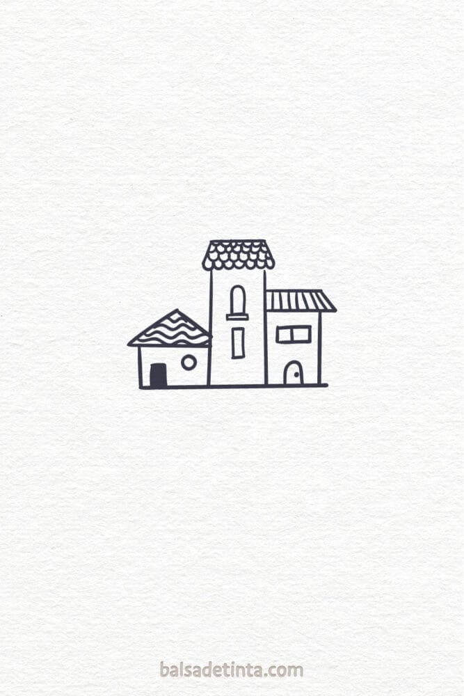 What to draw when you're bored: little houses