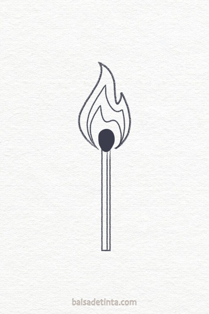 What to draw when you're bored: lit match