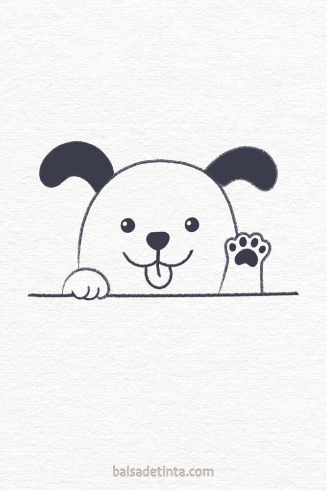 What to draw when you're bored: waving dog