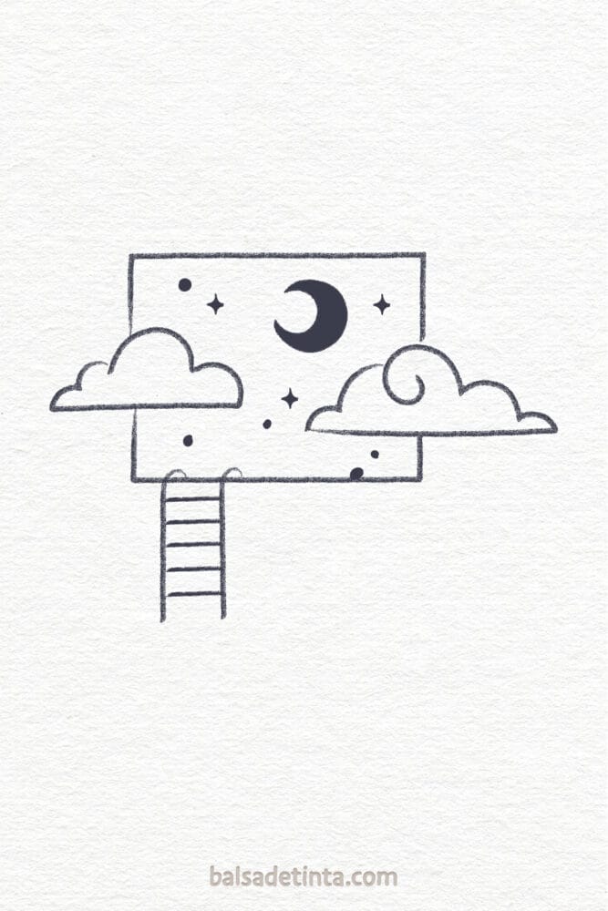 What to draw when you're bored: surreal window