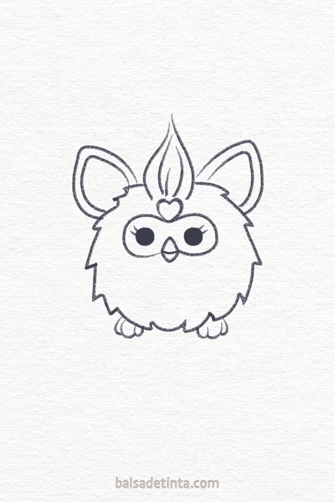Easy cartoons to draw: Furby