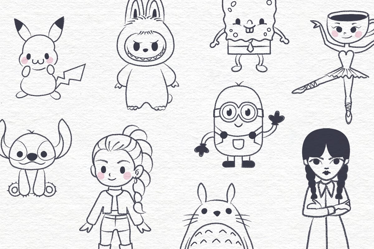19 dibujos animados para dibujar