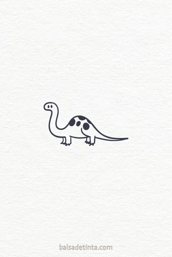 Imagen de tatuaje sencillo: dinosaurio