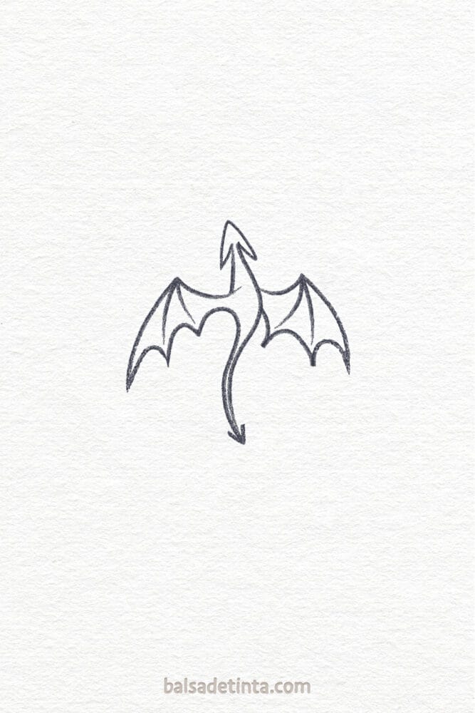 Imagen de tatuaje sencillo: dragón