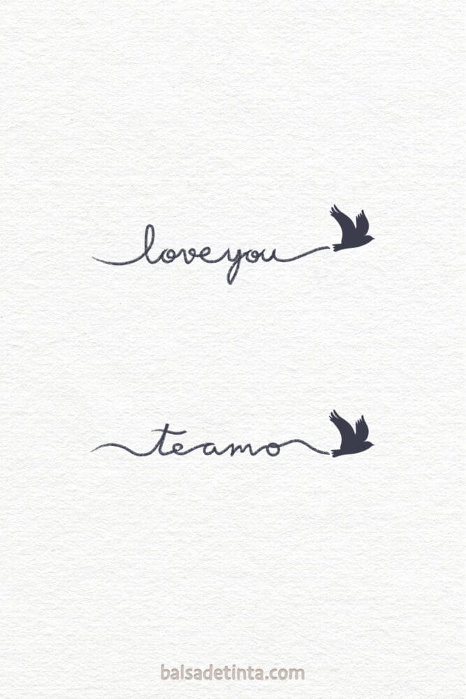 Imagen de tatuaje sencillo: vuelo con mensaje