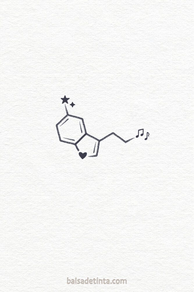 Imagen de tatuaje sencillo: serotonina